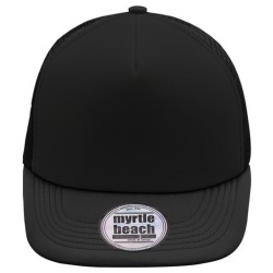 MB6207 5 Panel Flat Peak Cap