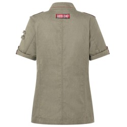 RCJF 14 SHORT-SLEEVED LADIES CHEF JACKET DENIM-STYLE