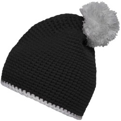 MB7964 Pompon Hat with Contrast Stripe