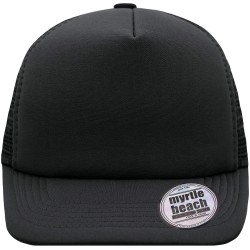 MB6508 5 Panel Flat Peak Cap