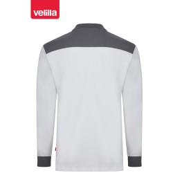 105529S Long Sleeve Two-Tone Stretch Polo Shirt