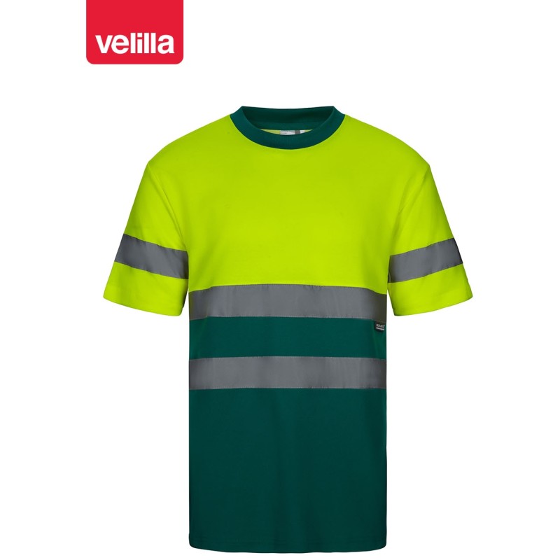 305613 Hv Two-Tone Short Sleeve Cotton T-Shirt