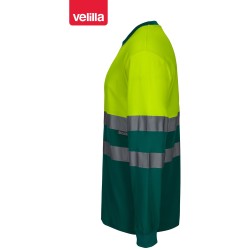 305615 Hv Two-Tone Long Sleeve Cotton T-Shirt