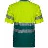 305643 Short-sleeve two-tone cotton T-shirt with segmented tape