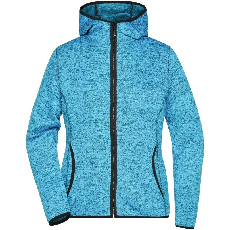 JN588 Ladies' Knitted Fleece Hoody