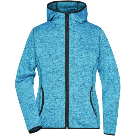 JN588 Ladies' Knitted Fleece Hoody