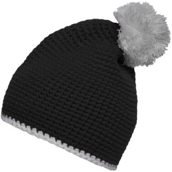 MB7964 Pompon Hat with Contrast Stripe