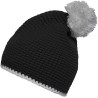 MB7964 Pompon Hat with Contrast Stripe