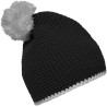 MB7964 Pompon Hat with Contrast Stripe