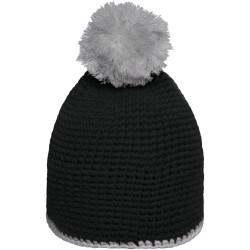 MB7964 Pompon Hat with Contrast Stripe