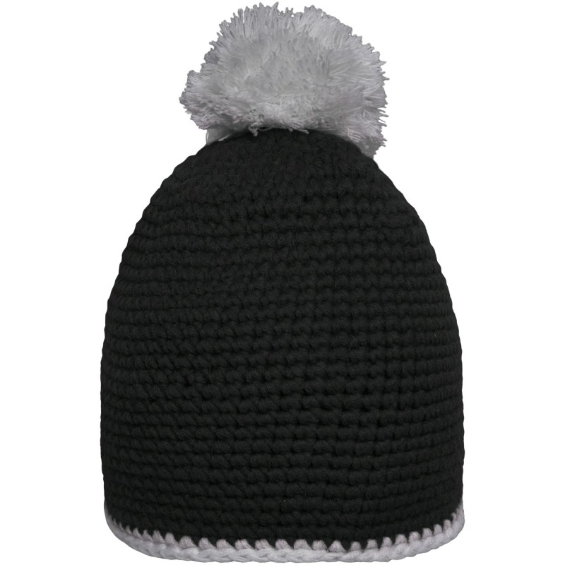 MB7964 Pompon Hat with Contrast Stripe