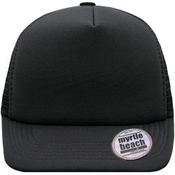 MB6508 5 Panel Flat Peak Cap